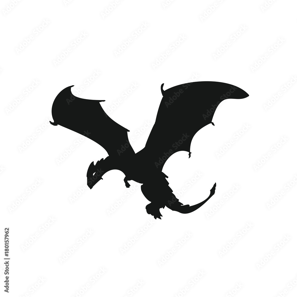 Flying dragon icon Stock Vector | Adobe Stock