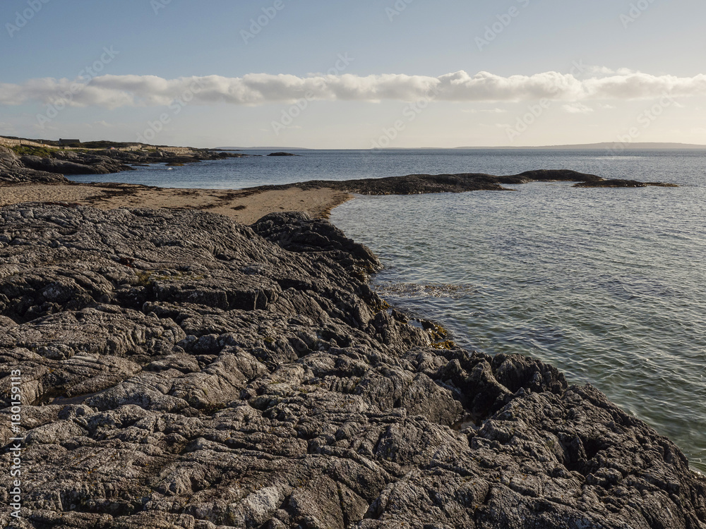 Rock formation at Coral beach county Galway, Ireland, The Atlantic ocean.