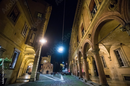 BOLOGNA, ITALY - October, 2017: View of the night street in the old city of Bologna, Italy. © F8  \ Suport Ukraine