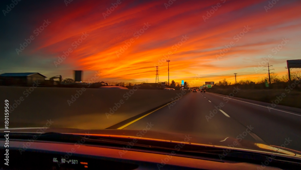 Dashboard Sunset