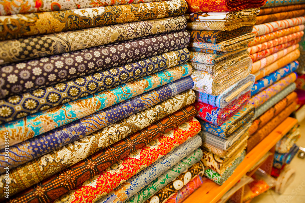 Various Fabric Displayed In Shop Various Fabric Displayed In Shop