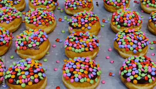 Fresh donuts for Hanukkah celebration.