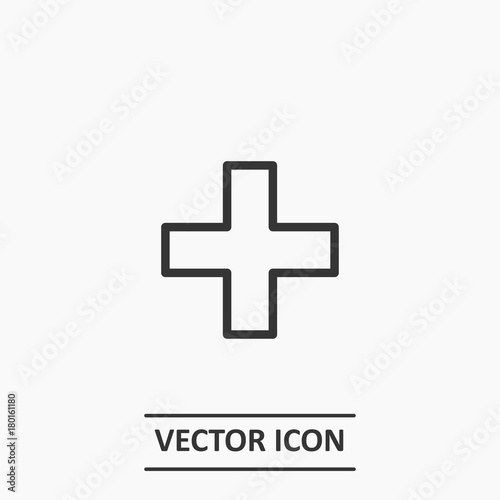 Outline plus icon illustration vector symbol	