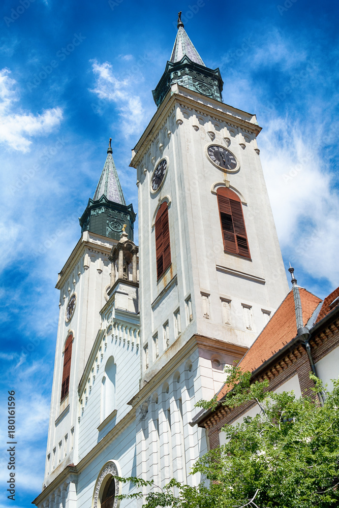 Naklejka premium Sombor, Serbia July 14, 2017: Church of St Stephen King in Sombor