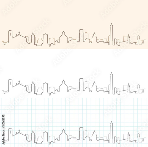 Bologna Hand Drawn Skyline