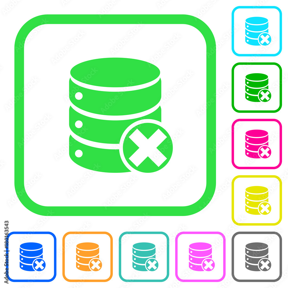 Database cancel vivid colored flat icons icons Database cancel vivid colored flat icons icons