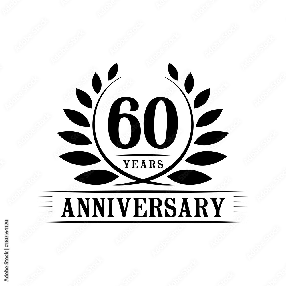60 years anniversary logo template. 60 years anniversary logo template.