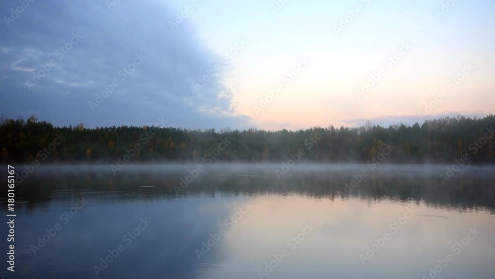 Morning by evaporation pond. Morning by evaporation pond.