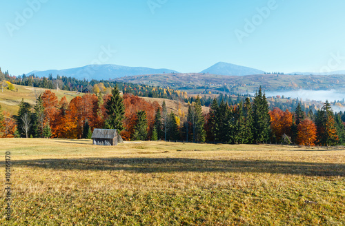 Autumn Carpathian village, Ukraine.