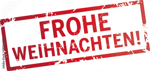 roter stempel frohe weihnachten
