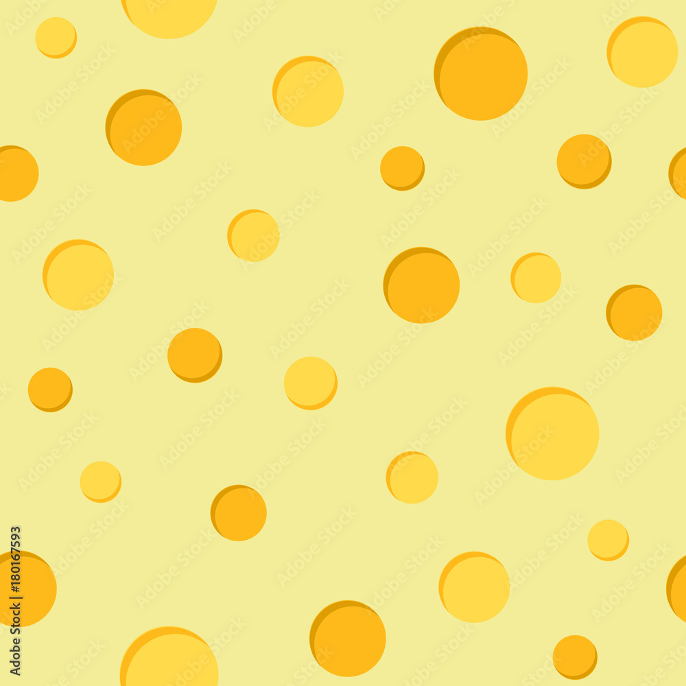 Seamless Cheese Pattern. Texture. Vector illustration