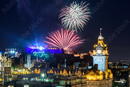 Edinburgh summer fireworks
