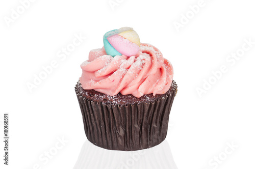 Cupcake on white background