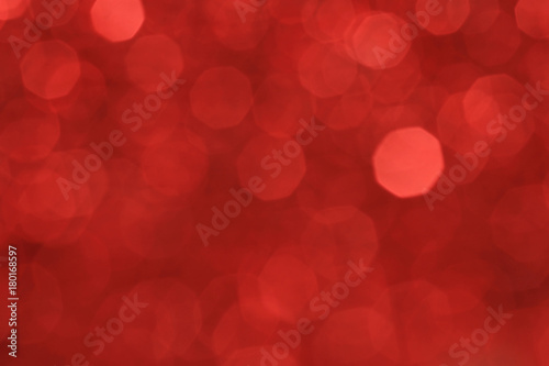 Red bokeh Christmas light abstract background 
