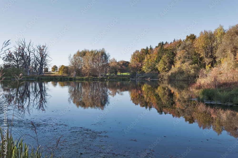 Herbstzauber Wasserspiegelung