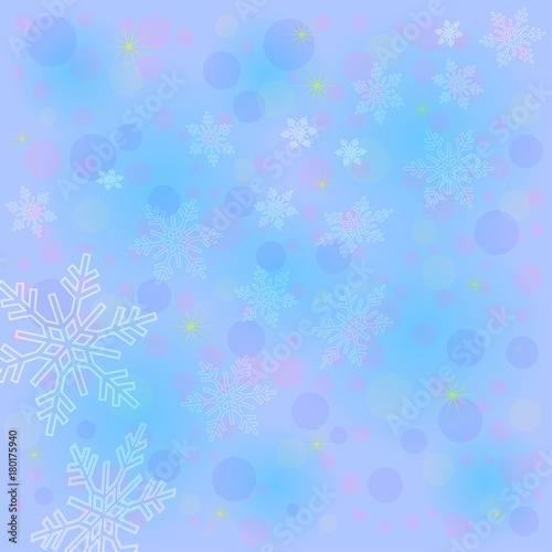snowflakes background for the new year and Christmas design