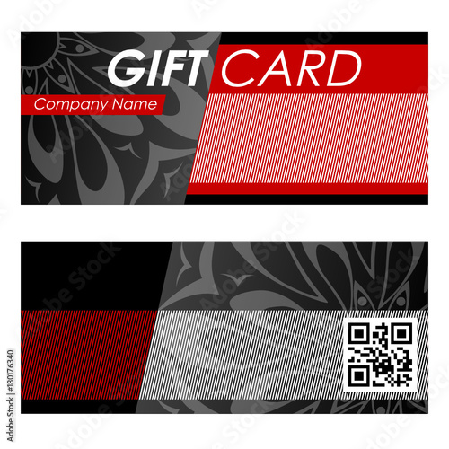 Gift card vector template photo