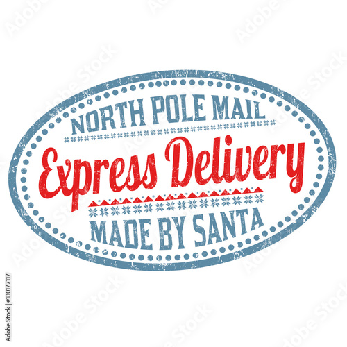 Express delivery grunge rubber stamp