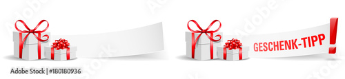 Geschenk Tipp Idee Vektor Set