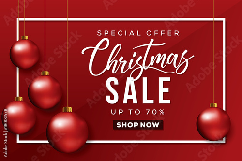 Christmas Sale Banner. Special offer card.