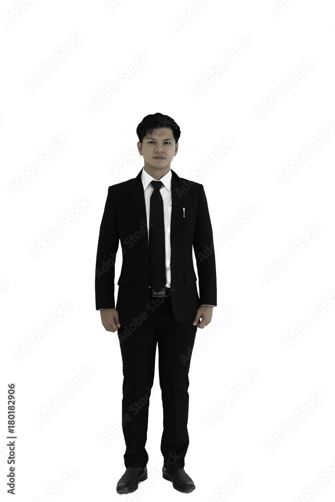 Portrait of smart young bussiness man on white background,Modern busibessman concept Portrait of smart young bussiness man on white background,Modern busibessman concept