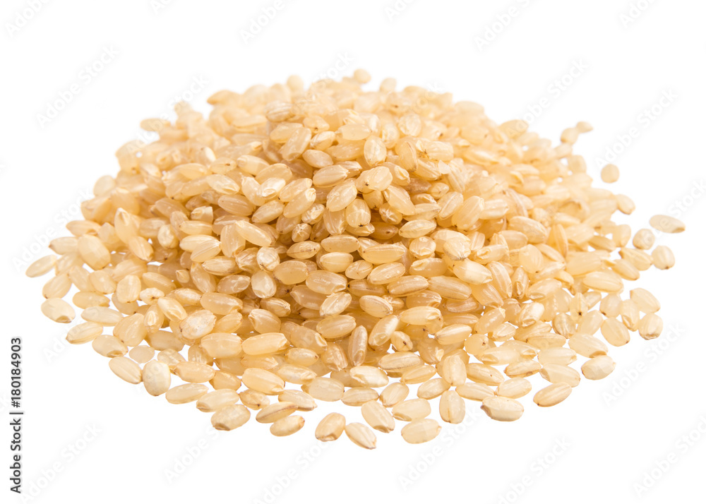 Chinese Rice. Pile of grains, isolated white background. Chinese Rice. Pile of grains, isolated white background.