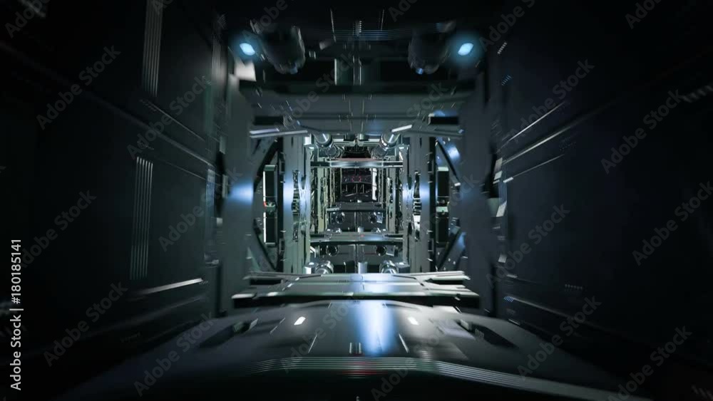 Looping 3d render of futuristic tunnel with light. Abstract background, business, sci-fi, technology, transportation or science concept. Looping 3d render of futuristic tunnel with light. Abstract background, business, sci-fi, technology, transportation or science concept.