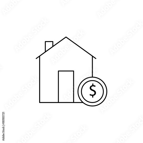 Investment property - Real estate. Real estate element. Premium quality graphic design. Signs, outline symbols collection, simple thin line icon for websites, web design photo