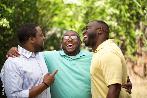 Εκτύπωση καμβά Brothers laughing and talking.