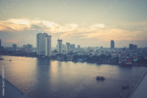 City scape side river on sunset © reewungjunerr