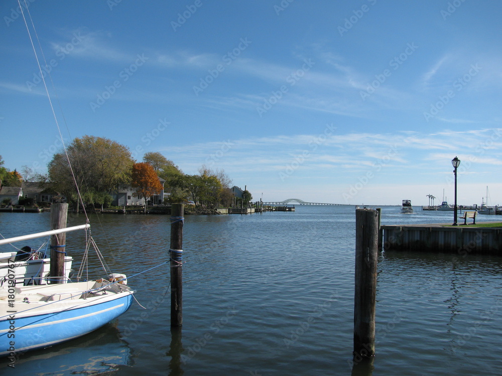 Autumn on Great South Bay on Long Island, New York