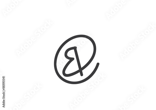 EB Initial letter logo template