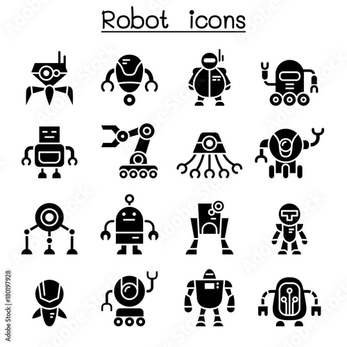 Robot icon set