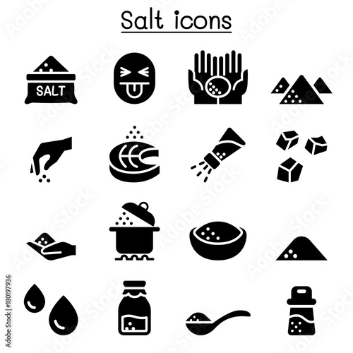 Salt icon set vector illustration graphic design