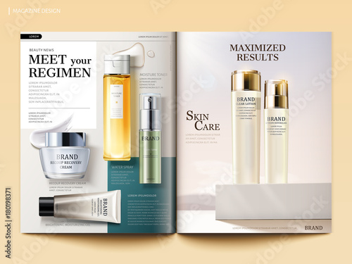 Cosmetic magazine template