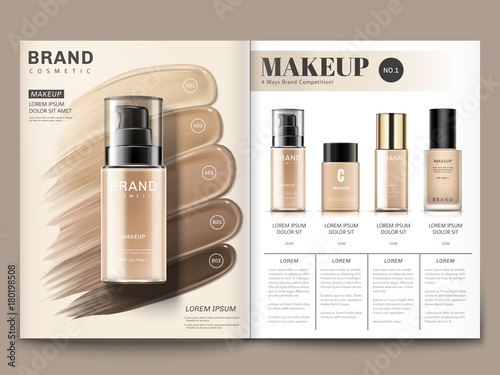 Cosmetic magazine template