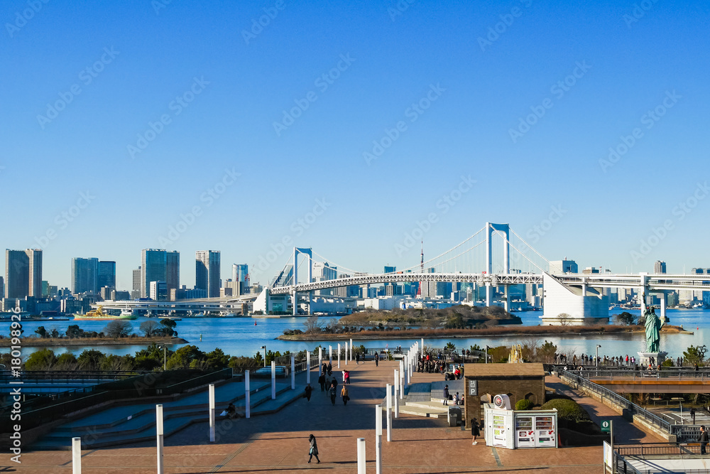Fototapeta premium 東京 レインボーブリッジ お台場