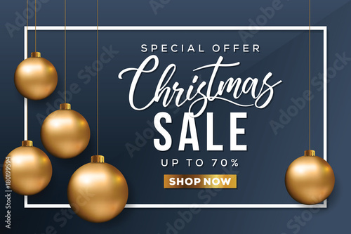 Christmas Sale Banner. Special offer card.