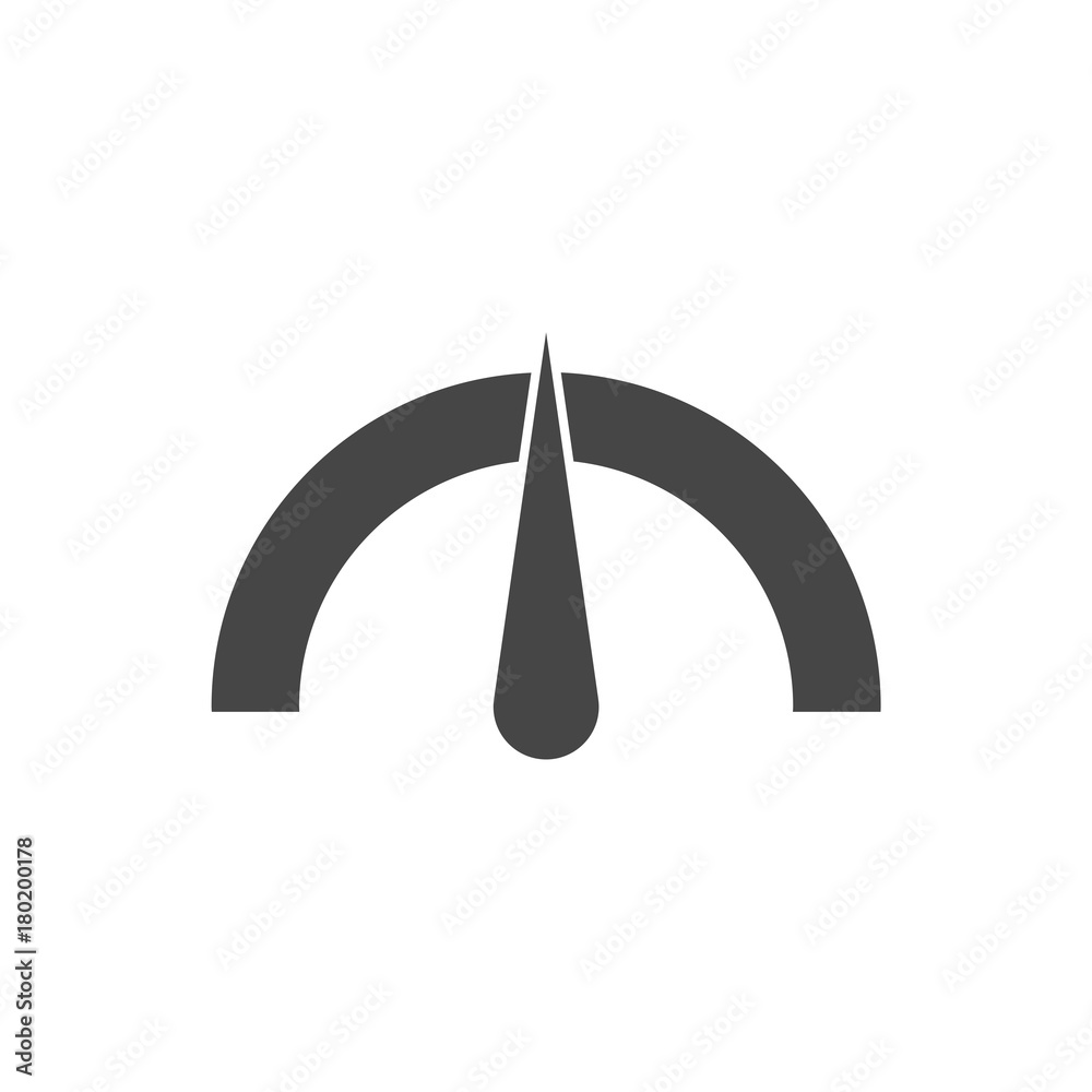 Vector performance measurement icon, speedometer icon Vector performance measurement icon, speedometer icon
