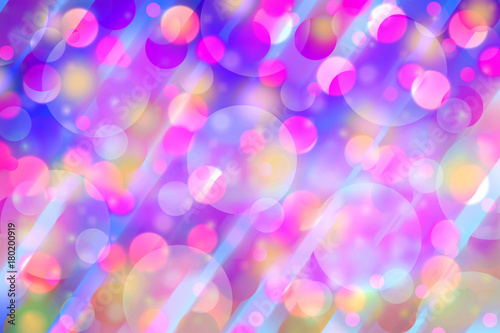 colorful red and pink bokeh light for festival background