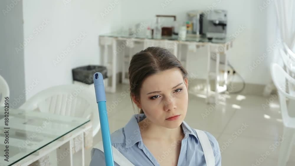 The maid was tired and sighs The maid was tired and sighs