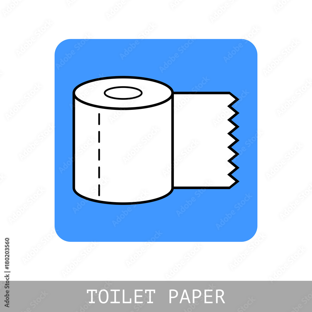 Toilet paper. Flat icon, object of hygiene. Vector Toilet paper. Flat icon, object of hygiene. Vector
