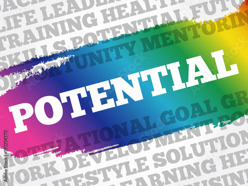 Potential word cloud, business concept