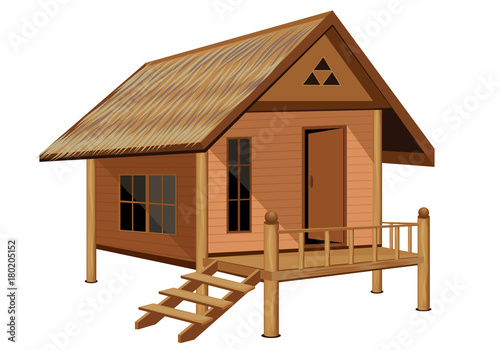 grass hut vector design