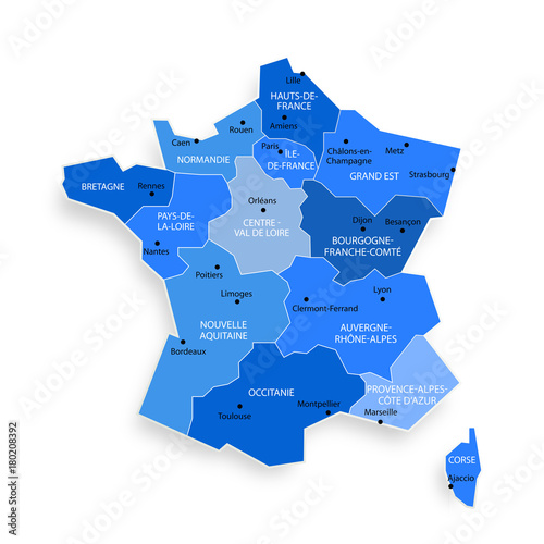 Carte de France des régions