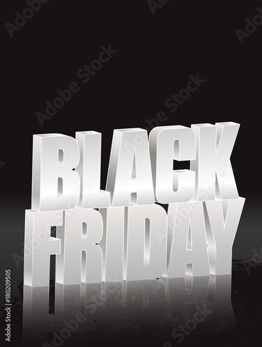 Black Friday poster. Poster to announce the Black Friday offers. The file contains gradient meshes and opacity masks.