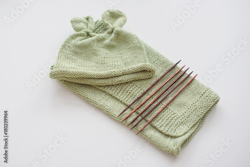 knitting needles. knitting concept. 