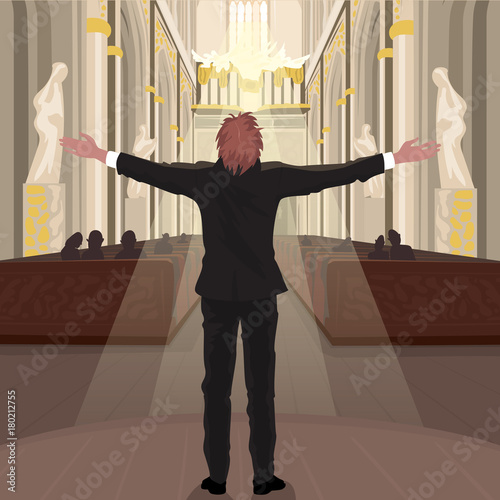 Fotografie Pastor calls parishioners to pray