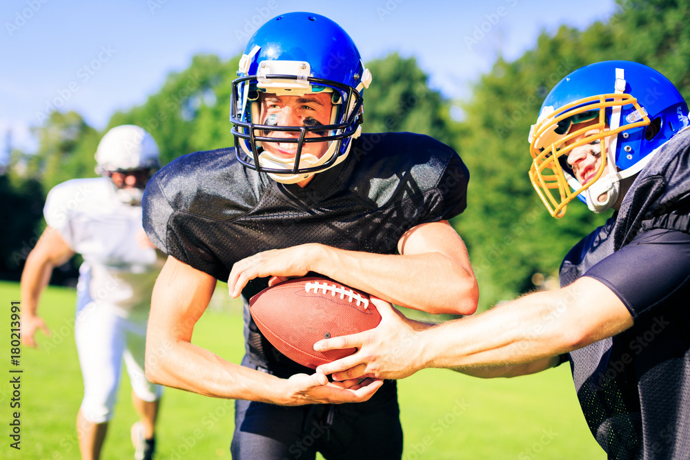 American Football Player Passing The Ball