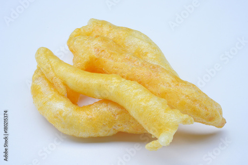 dried fish maw for cooking on White background